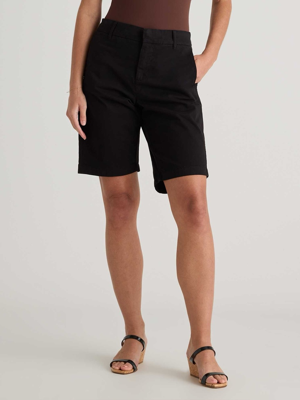 QUINCE Organic Stretch Cotton Chino Bermuda Shorts